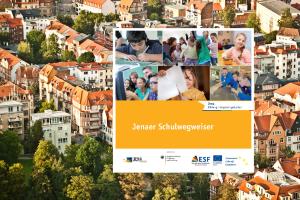 Stadtansicht und Cover Jenaer Schulwegweiser
